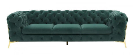 Vig Furniture - Divani Casa Sheila Transitional Emerald Green Fabric Sofa - Vgca1346-Em-Grn-S