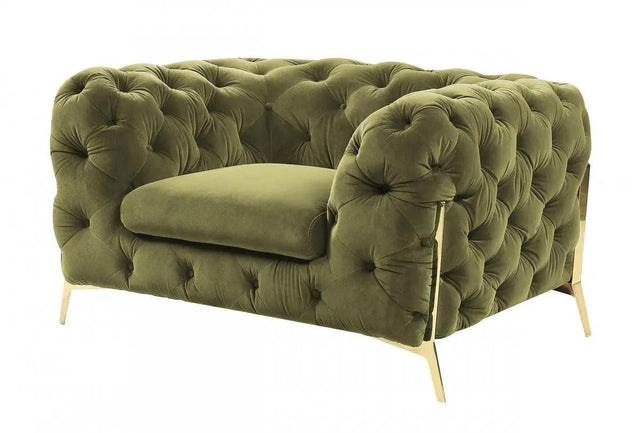 Vig Furniture - Divani Casa Sheila Transitional Green Fabric Chair - Vgca1346-Grn-Ch