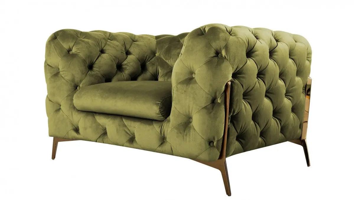 Vig Furniture - Divani Casa Sheila Transitional Green Fabric Chair - Vgca1346-Grn-Ch