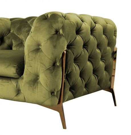 Vig Furniture - Divani Casa Sheila Transitional Green Fabric Chair - Vgca1346-Grn-Ch