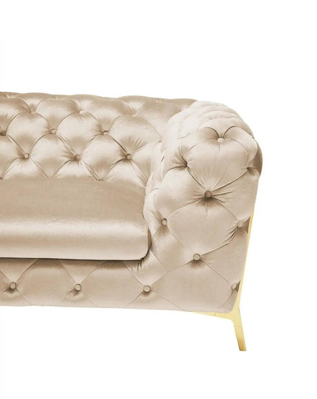 Vig Furniture - Divani Casa Sheila Transitional Light Beige Fabric Sofa - Vgca1346-Obei-S