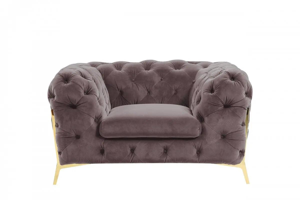 Vig Furniture - Divani Casa Sheila Transitional Silver Fabric Chair - Vgca1346-Sil-Ch
