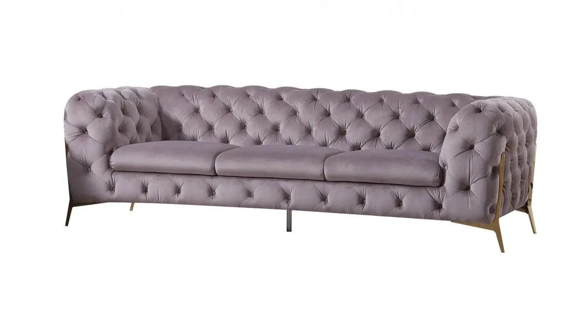 Divani Casa Sheila Transitional Silver Fabric Sofa Vgca1346 - Sil - S | Home Elegance USA