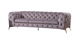 Divani Casa Sheila Transitional Silver Fabric Sofa Vgca1346 - Sil - S | Home Elegance USA