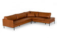 Divani Casa Sherry Modern Cognac Raf Chaise Leather Sectional Sofa Vgkkkf.1061Z-Cgn-Raf-Sect