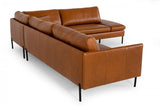 Vig Furniture - Divani Casa Sherry - Modern Cognac Raf Chaise Leather Sectional Sofa - Vgkkkf.1061Z-Cgn-Raf-Sect