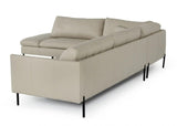 Vig Furniture - Divani Casa Sherry - Modern Grey Laf Chaise Leather Sectional Sofa - Vgkkkf.1061Z-Gry-Laf-Sect