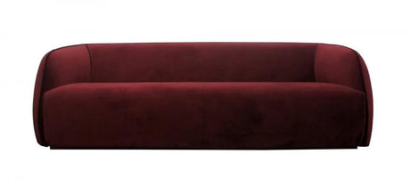 Vig Furniture - Divani Casa Spruce - Modern Red Velvet Sofa - Vguimakiyo