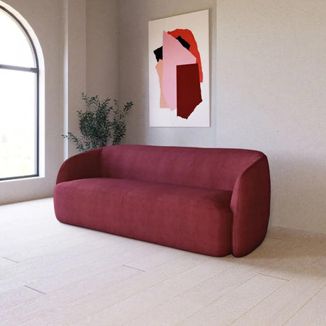 Vig Furniture - Divani Casa Spruce - Modern Red Velvet Sofa - Vguimakiyo