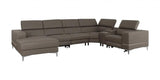 Vig Furniture - Divani Casa Stanton - Modern Taupe Sectional Sofa + Recliners - Vgkne9210-8Gry-Sect