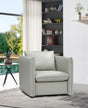 Divani Casa Tamworth Modern Grey Leather Swivel Chair Vgcan912-7376
