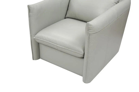 Vig Furniture - Divani Casa Tamworth Modern Grey Leather Swivel Chair - Vgcan912-7376