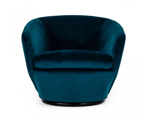 Vig Furniture - Divani Casa Tyson - Modern Dark Teal Fabric Accent Chair - Vgkkkfa1032-Blu-3