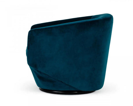 Vig Furniture - Divani Casa Tyson - Modern Dark Teal Fabric Accent Chair - Vgkkkfa1032-Blu-3