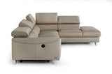 Vig Furniture - Divani Casa Versa Modern Light Taupe Teco-Leather Raf Chaise Sectional W- Recliner - Vgkne9112-Raf