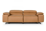 Vig Furniture - Estro Salotti Blossom Modern Cognac Leather Dual Reclining Sofa - Vgntblossom-S