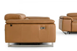 Vig Furniture - Estro Salotti Blossom Modern Cognac Leather Dual Reclining Sofa - Vgntblossom-S