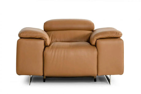 Vig Furniture - Estro Salotti Blossom Modern Cognac Leather Recliner - Vgntblossom-Ch