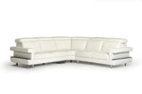 Vig Furniture - Estro Salotti Crosby Modern White Italian Leather Sectional Sofa - Vgntcrosby-Wht