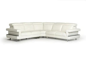 Estro Salotti Crosby Modern White Italian Leather Sectional - Vgntcrosby-Wht