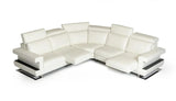 Vig Furniture - Estro Salotti Crosby Modern White Italian Leather Sectional Sofa - Vgntcrosby-Wht