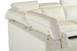 Vig Furniture - Estro Salotti Crosby Modern White Italian Leather Sectional Sofa - Vgntcrosby-Wht