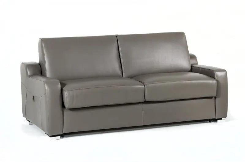 Vig Furniture - Estro Salotti Dalia Modern Grey Leather Sofa Bed - Vgntdalia-Gry