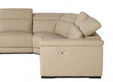 Vig Furniture - Estro Salotti Palinuro - Taupe Italian Leather Sectional Sofa With Recliners - Vgntpalinuro-Tpe