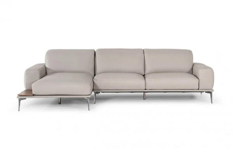 Vig Furniture - Estro Salotti Villeneuve Modern Grey Italian Left Facing Sectional Sofa - Vgntvilleneuve-Gry-Laf-Sect