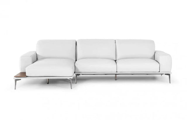 Vig Furniture - Estro Salotti Villeneuve Modern White Italian Left Facing Sectional Sofa - Vgntvilleneuve-Whtx-Laf-Sect