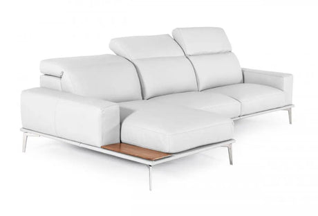 Vig Furniture - Estro Salotti Villeneuve Modern White Italian Left Facing Sectional Sofa - Vgntvilleneuve-Whtx-Laf-Sect