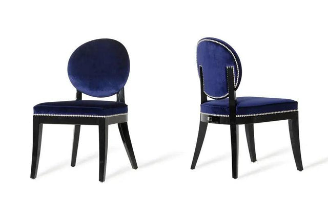 Vig Furniture - Isabella - Modern Blue Dining Chair (Set Of 2) - Vgunak011-2