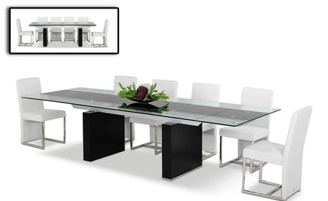 Vig Furniture - Lisbon Extendable Dining Table - Vggu-328L-B