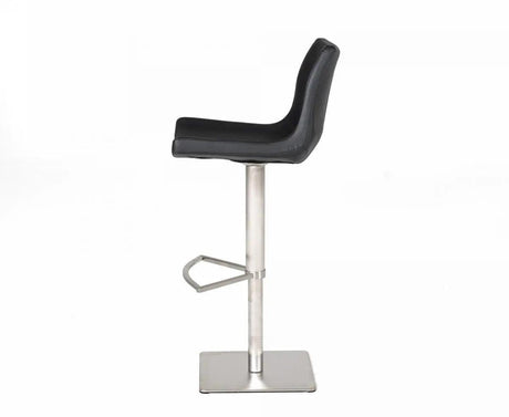 Vig Furniture - Modrest Aaron - Modern Black Eco-Leather Bar Stool - Vghr5357-Gb