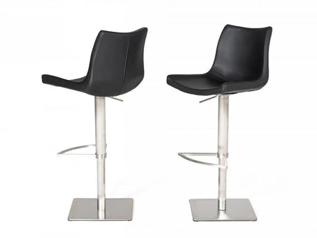 Vig Furniture - Modrest Aaron - Modern Black Eco-Leather Bar Stool - Vghr5357-Gb