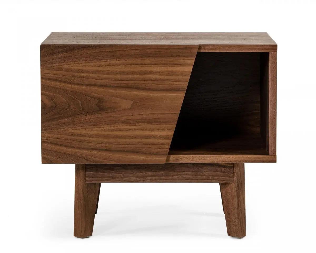 Vig Furniture - Modrest Abelard Mid-Century Walnut Nightstand - Vgbbmb1707-Ns