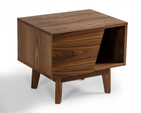 Vig Furniture - Modrest Abelard Mid-Century Walnut Nightstand - Vgbbmb1707-Ns