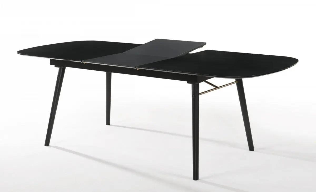 Vig Furniture - Modrest Addax - Modern Black Extendable Dining Table - Vgmamit-8109