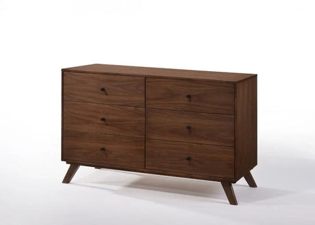 Vig Furniture - Modrest Addison Mid-Century Modern Grey & Walnut Bedroom Set - Vgmabr-38-Set