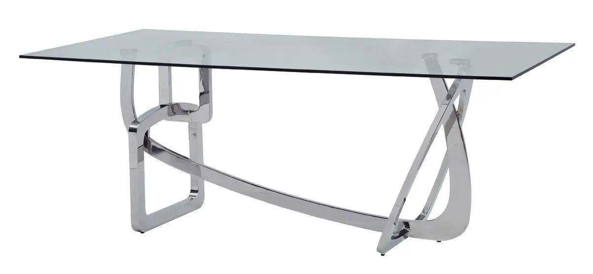 Vig Furniture - Modrest Adelaide Modern Stainless Steel & Glass Dining Table - Vgvct1301S