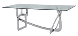 Vig Furniture - Modrest Adelaide Modern Stainless Steel & Glass Dining Table - Vgvct1301S