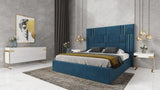 Vig Furniture - Modrest Adonis - Modern Blue Fabric Bed - Vgvcbd096-19