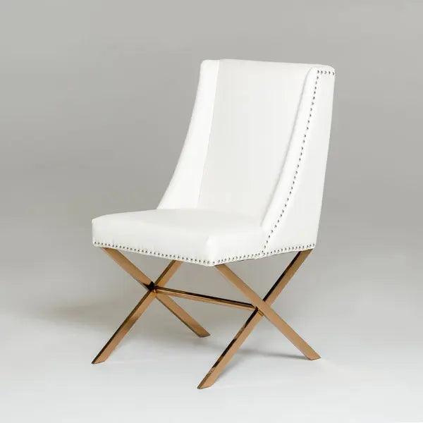 Vig Furniture - Modrest Alexia Modern White & Rosegold Dining Chair - Vgvcb8356-Wht