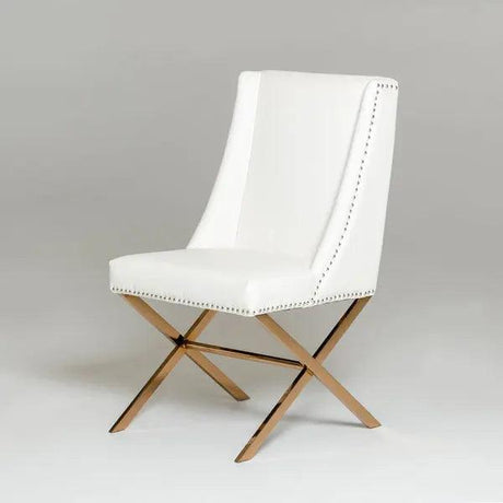 Vig Furniture - Modrest Alexia Modern White & Rosegold Dining Chair - Vgvcb8356-Wht