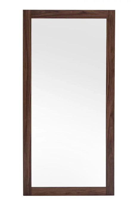 Vig Furniture - Modrest Amberlie Modern Walnut Floor Mirror - Vgmabr-96-Wal-Mir