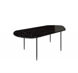 Vig Furniture - Modrest Andros Black Marble Black Metal Coffee Table - Vggmm-Ct-1582-Blk-Ct