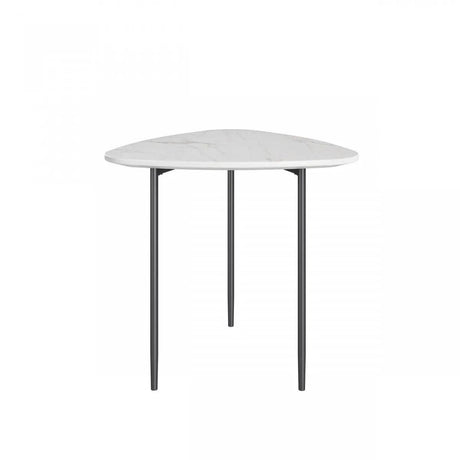 Vig Furniture - Modrest Andros White Marble Black Metal End Table - Vggmm-Et-1582-Wht-Et