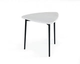 Vig Furniture - Modrest Andros White Marble Black Metal End Table - Vggmm-Et-1582-Wht-Et