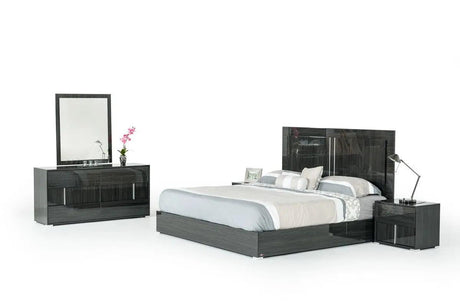 Vig Furniture - Modrest Ari Italian Modern Grey Bedroom Set - Vgacari-Set