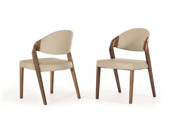 Vig Furniture - Modrest Arlo Modern Grey & Walnut Dining Chair (Set Of 2) - Vgcsch-1488-Gry